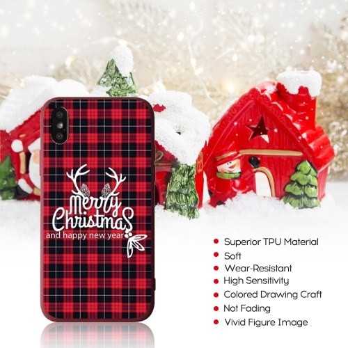 

Christmas Style Custom Soft Colored Drawing Phone Case Fit For iphone XS MAX